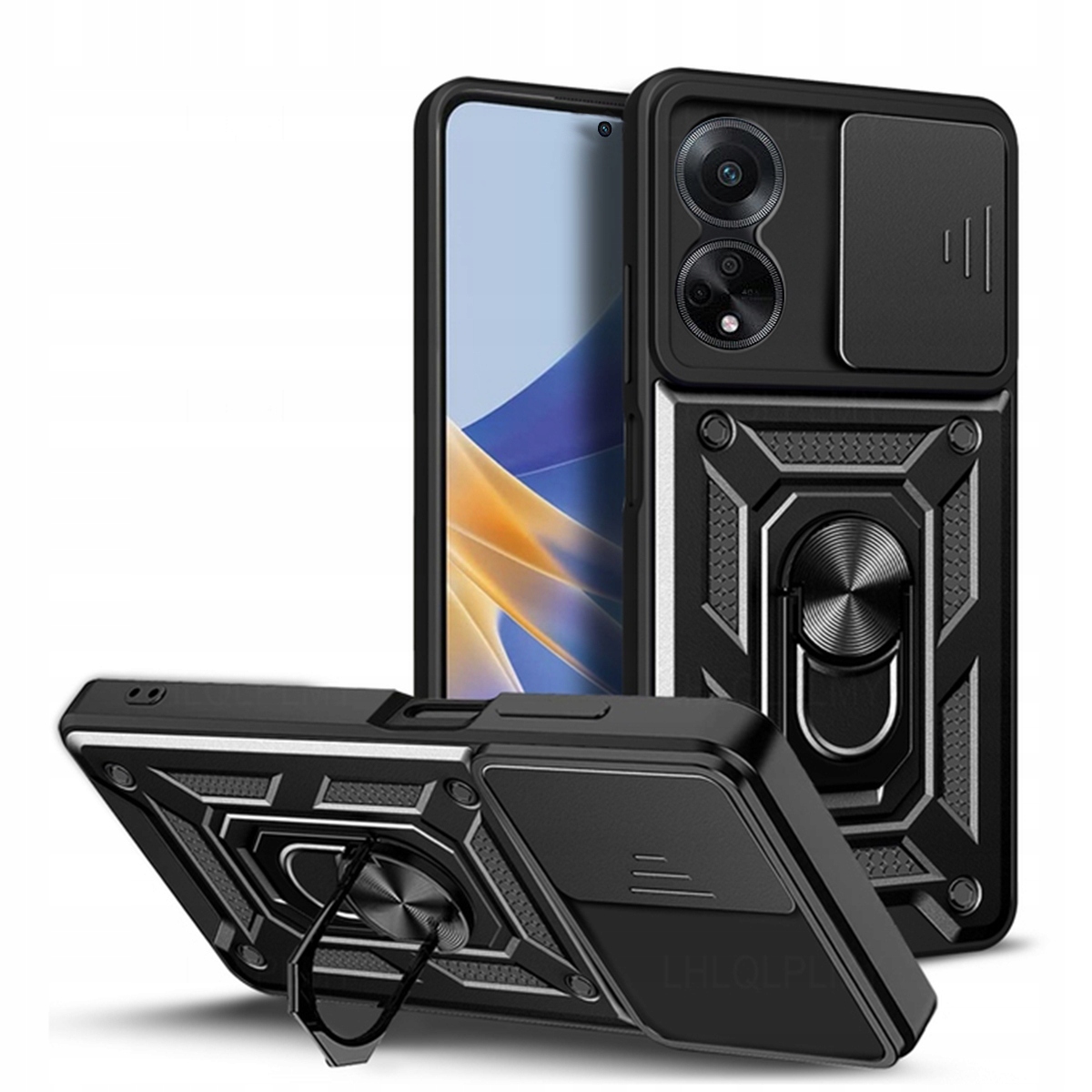 Etui magnetyczne z podstawką Camshield Ring do Oppo A98/A98 5G – Ochrona i funkcjonalność w jednym