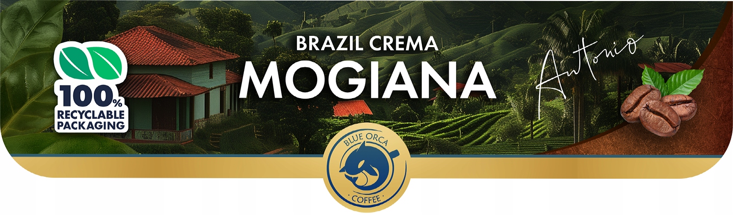 Kawa ziarnista BRAZYLIA MOGIANA CREMA 1kg – Odkryj smak wyjątkowej kawy