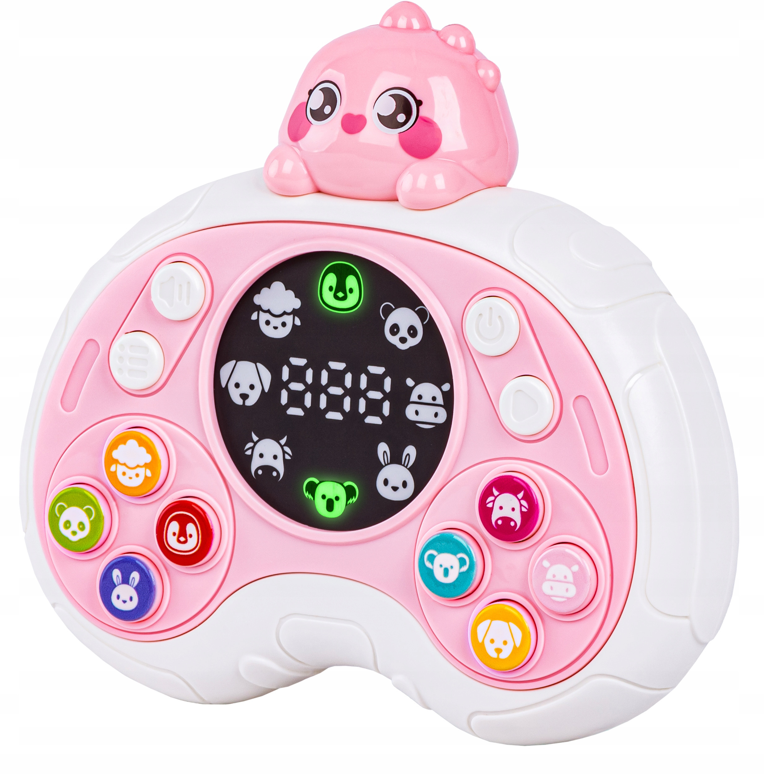 Nowoczesny Pad z wyświetlaczem i figurką dinozaura