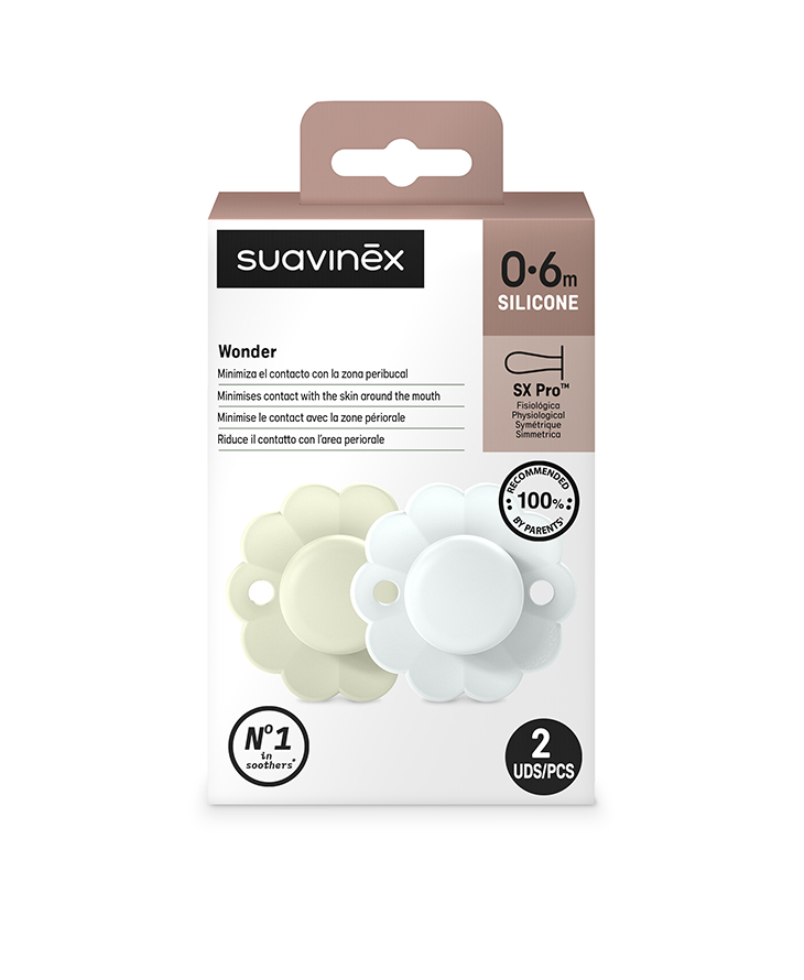 SUAVINEX - 308403 SMOCZEK FIZJOLOGICZNY SX PRO SILIKONOWY 0-6M AQUA-BLUE/WONDER