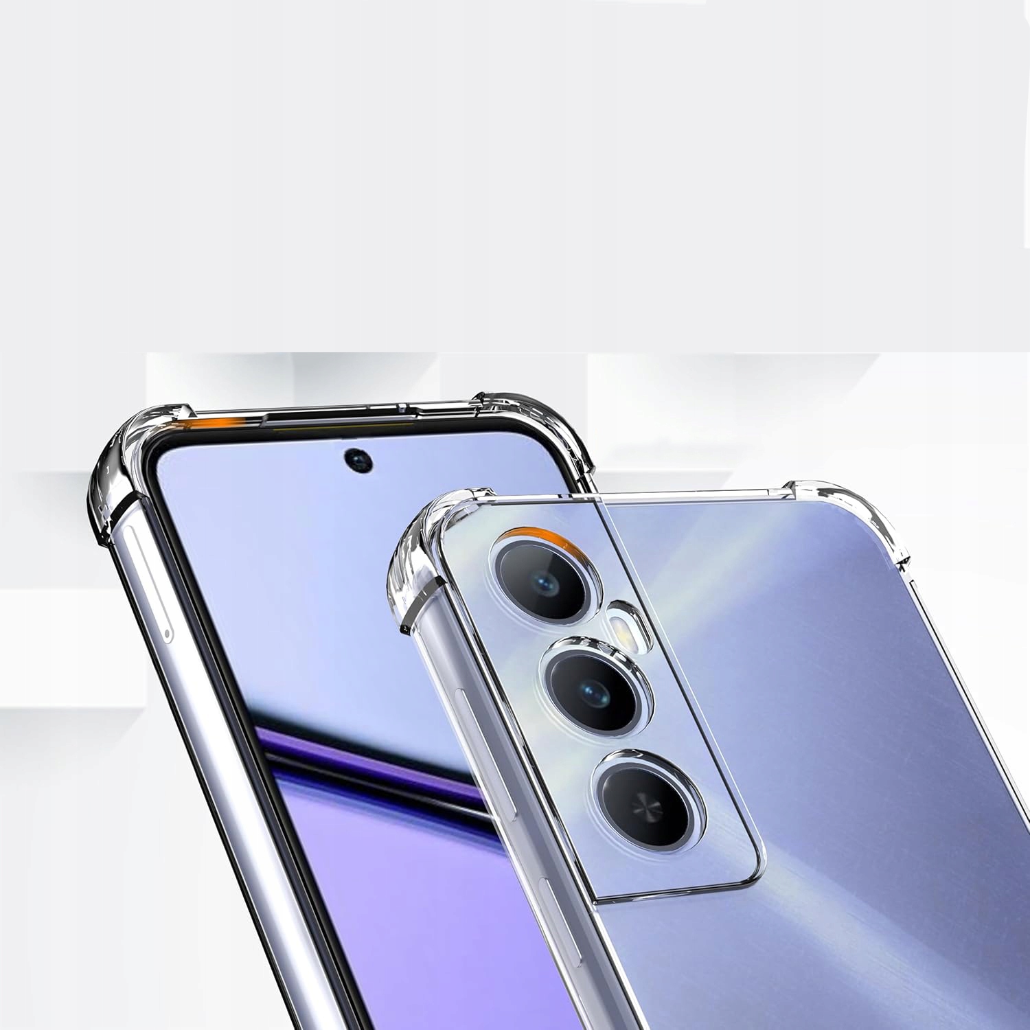 Przezroczysta konstrukcja podkreślająca design telefonu