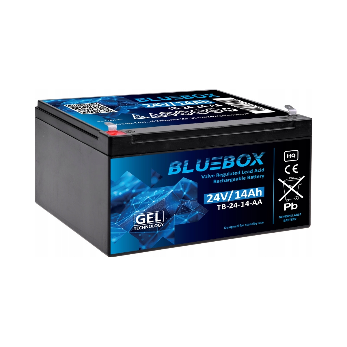 BLUEBOX Akumulator Żelowy VRLA AGM 24V14Ah – Niezawodne źródło energii do Twojego pojazdu