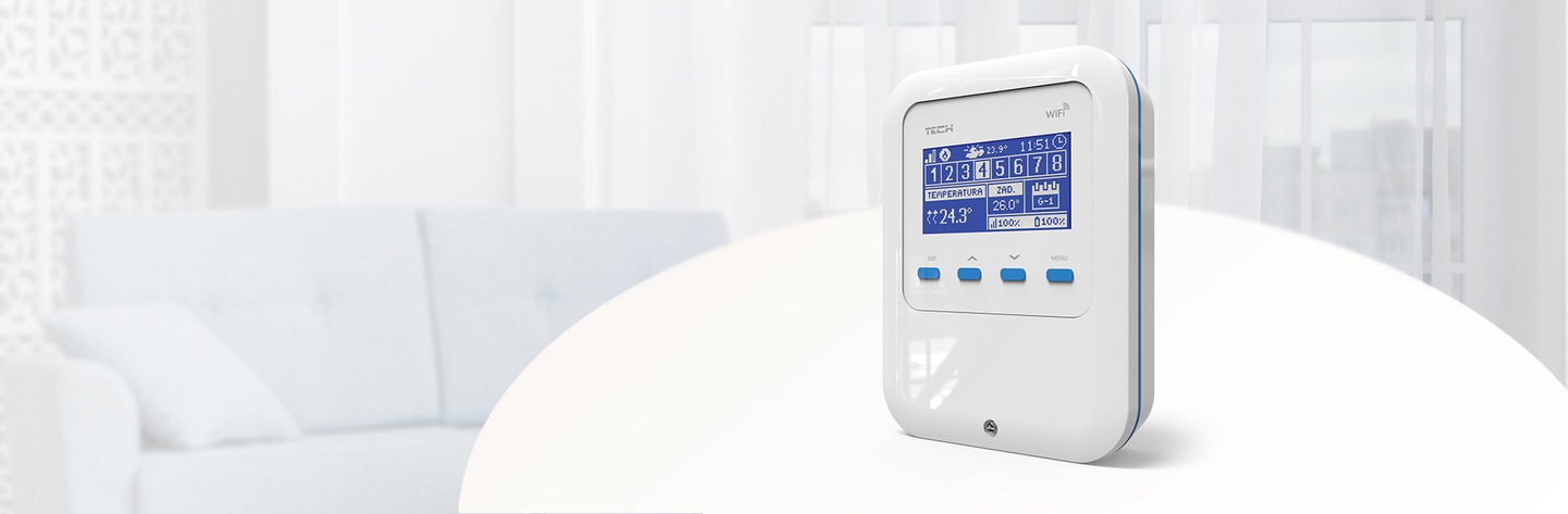 Tech Sterownik ST-16S WiFi biały – Nowoczesne zarządzanie temperaturą w Twoim domu