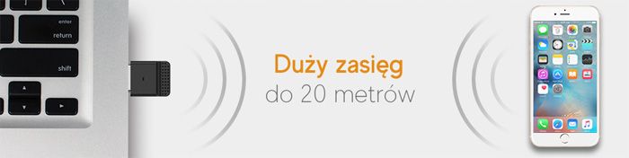 Duży zasięg transmisji bluetooth 4.0 usb 1mii