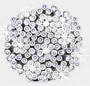 Sznur 300 led błysk zimny biały
