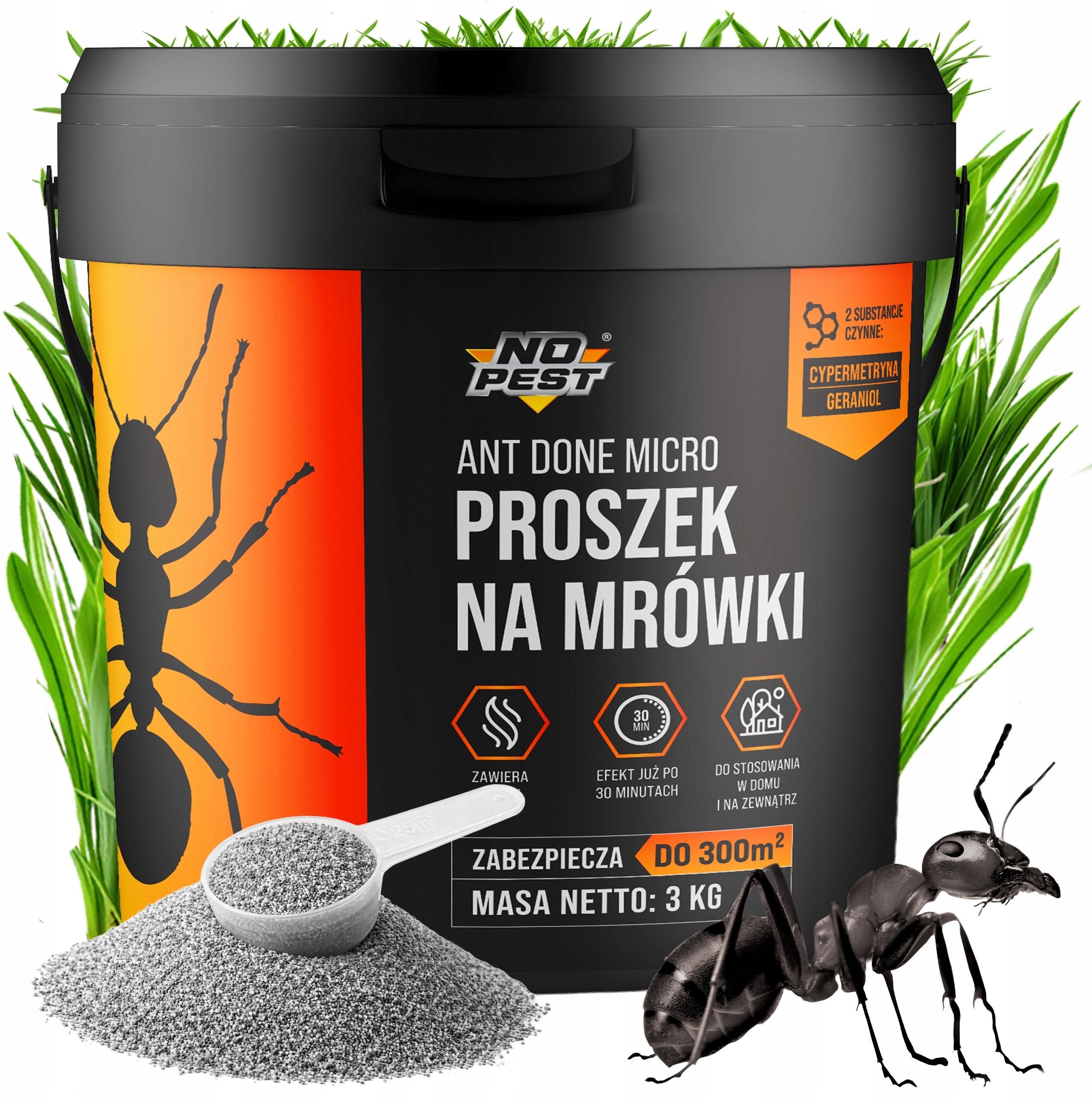 Proszek Preparat Środek Trutka Granulat na Mrówki Całe Kolonie i Gniazda Mrók 'Ant Done Micro' 3kg – Skuteczna walka z mrówkami
