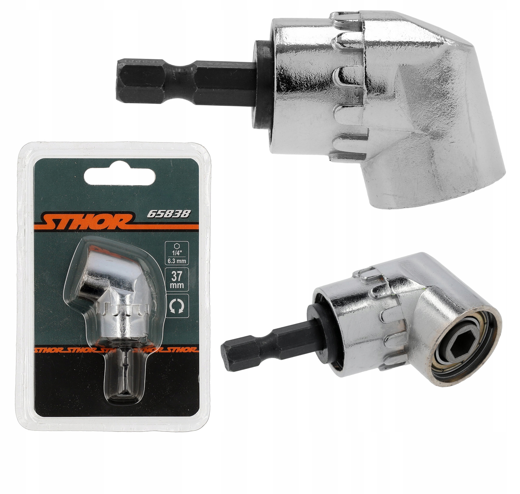 STHOR ADAPTER KĄTOWY 37MM 1/4' – Idealne narzędzie do trudnodostępnych miejsc