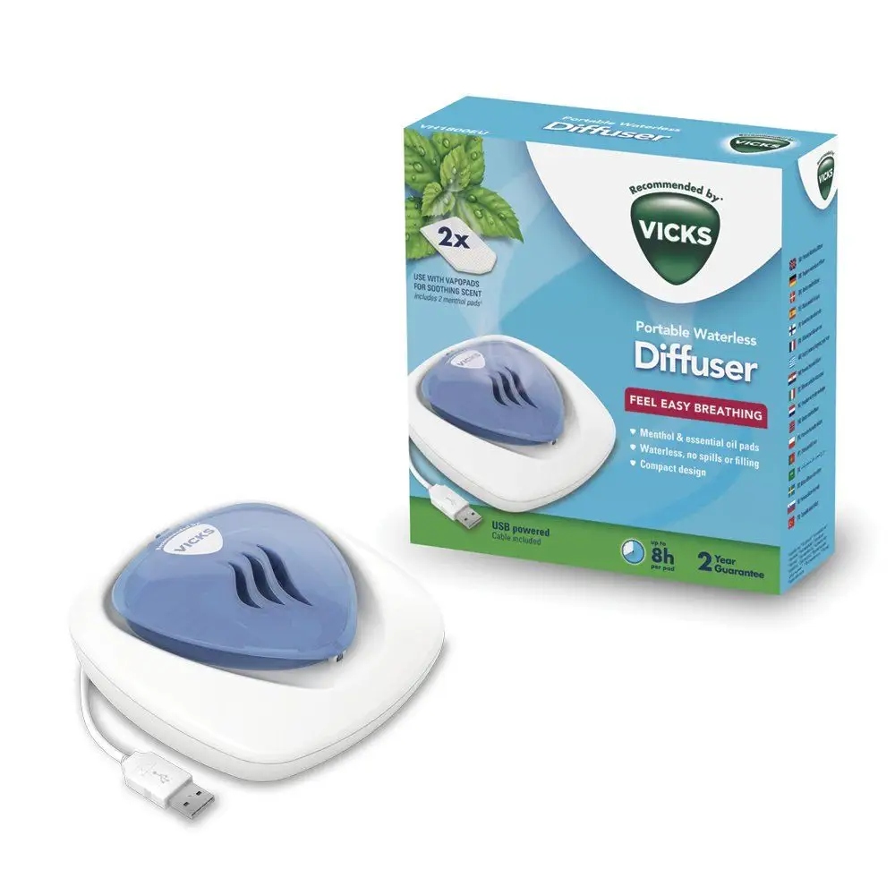 Przenośny Dyfuzor Zapachów Vicks VH1800EU – Komfort oddychania w każdej chwili