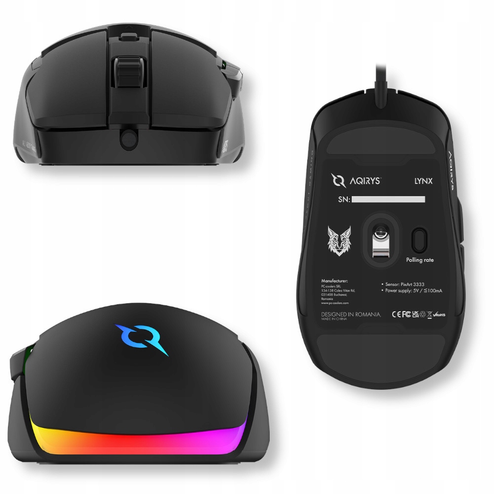 Zaawansowany sensor PixArt 3333 z rozdzielczością do 16 000 DPI