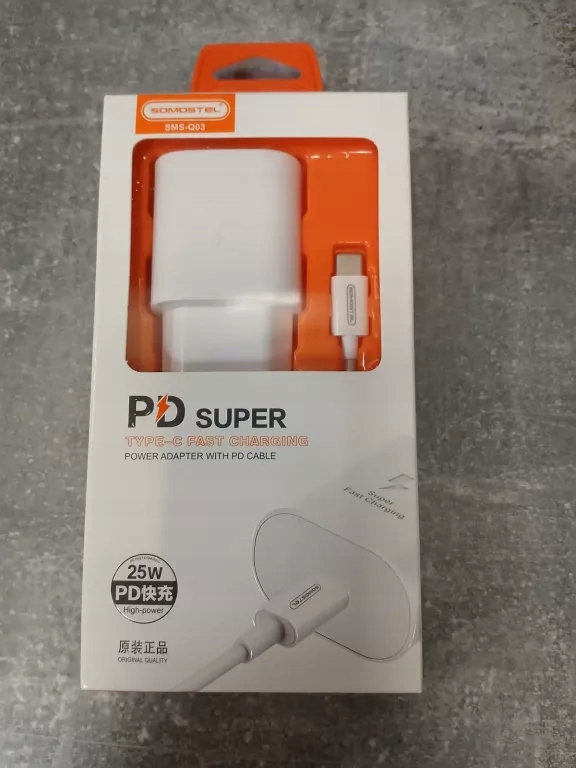 Ładowarka Somostel SMS-Q03 25W Power Delivery + Kabel USB-C – Szybkie i bezpieczne ładowanie