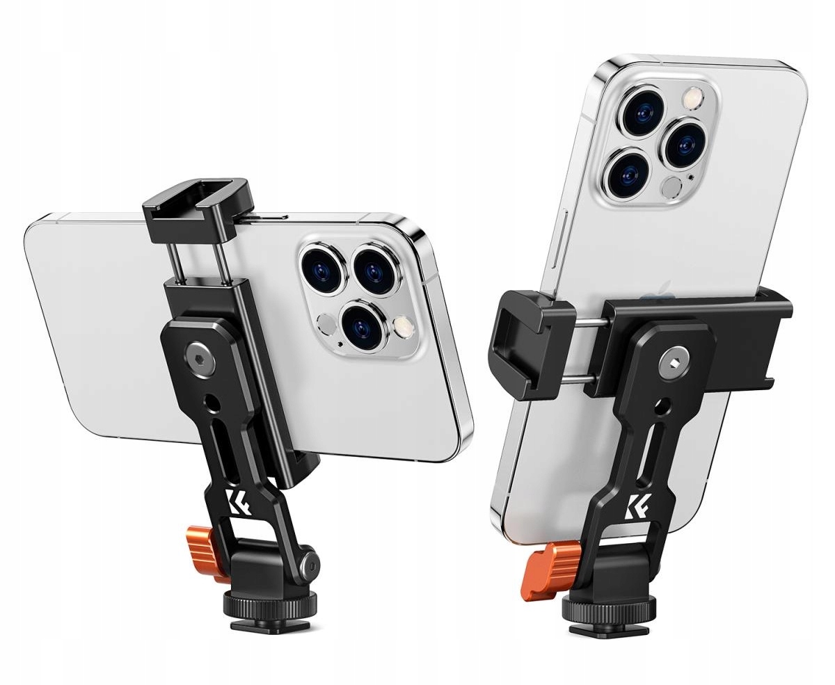 Statyw Kf Uchwyt Statywowy Na Statyw 1/4'' ISO Na Telefon Smartfon Obrotowy Metal K&F – Idealny do mobilnego wideofilmowania