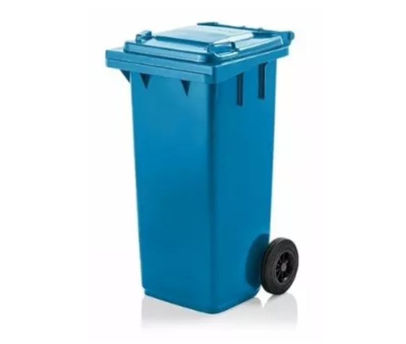 Pojemnik do segregacji odpadów na kółkach WEBER - pojemność 120 l (Kolor: niebieski)