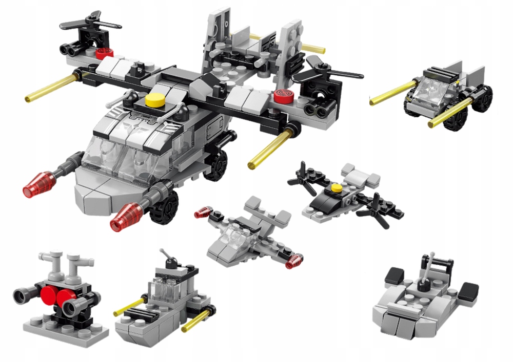 Zestaw 6w1 – Możliwość budowy sześciu różnych modeli
