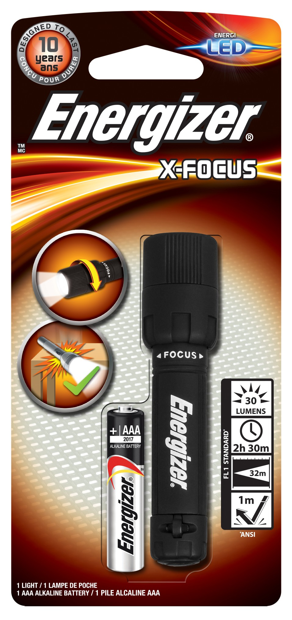Latarka Energizer X-focus LED 30lm 1AAA – Niezawodne źródło światła w każdej sytuacji