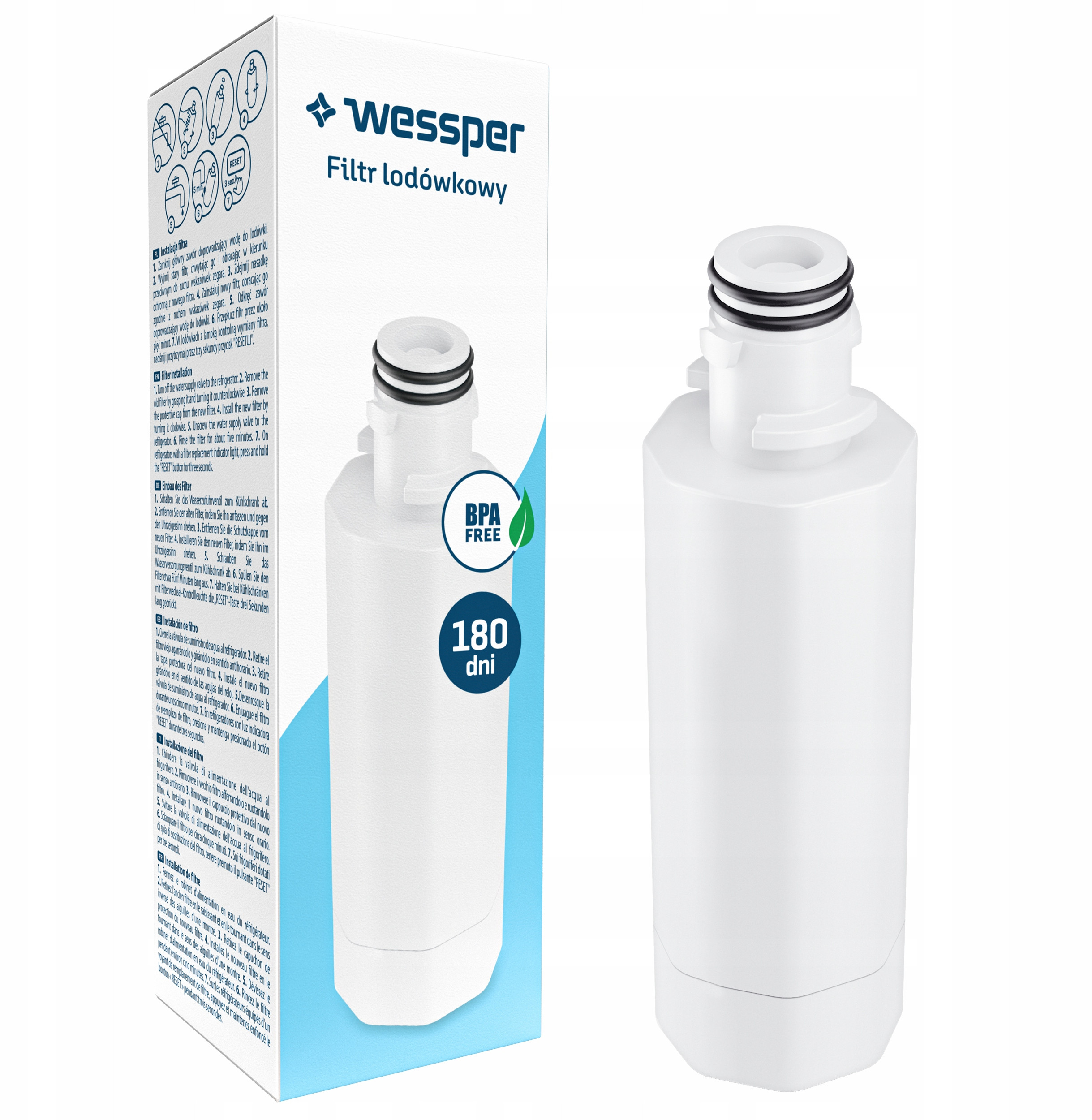 Filtr wody Wessper do lodówek LG i Kenmore (WES411) – Czysta woda na wyciągnięcie ręki