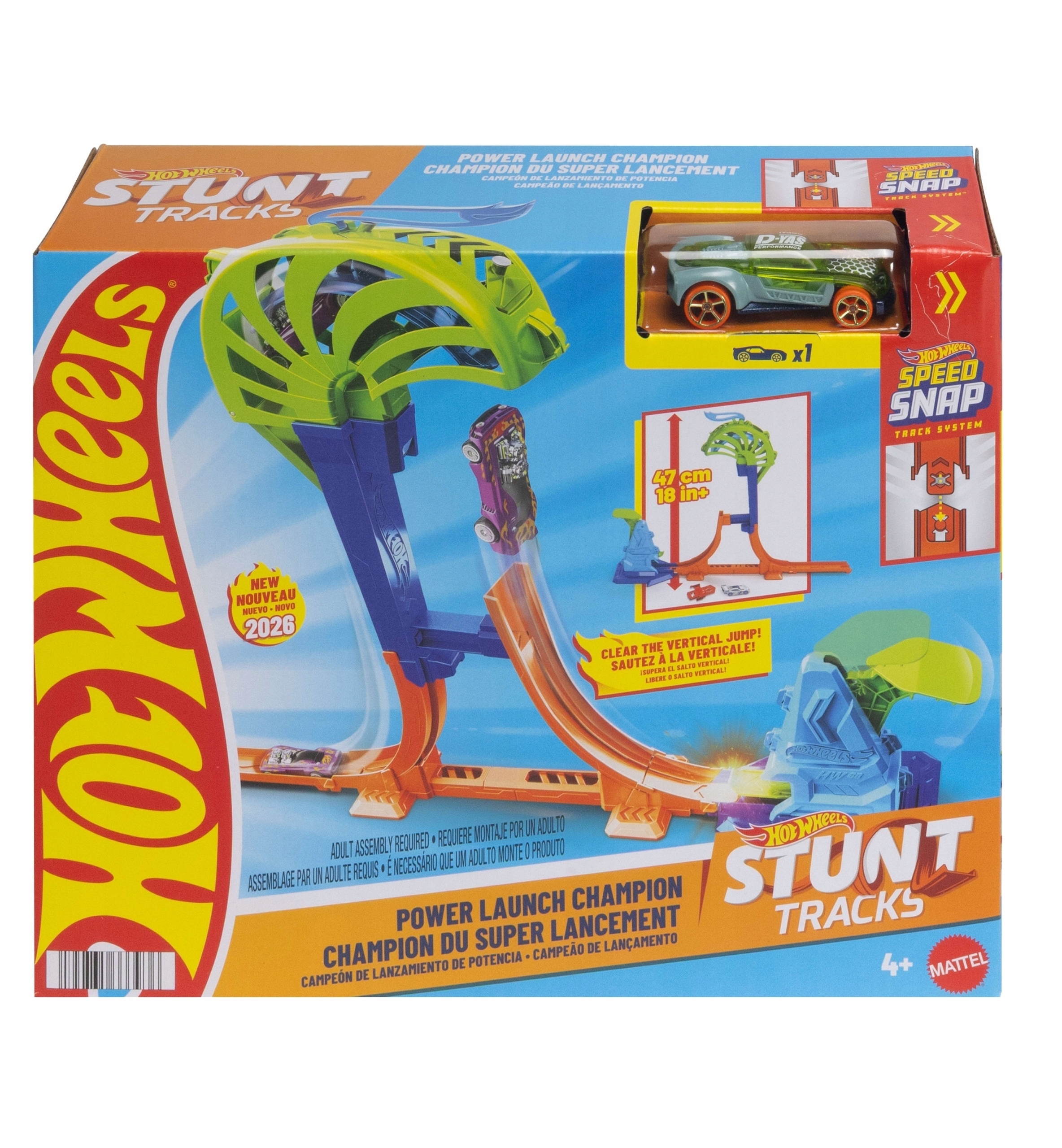 Hot Wheels Stunt Tracks Power Laun JHK75/JLM90 – Epickie kaskaderskie przygody dla dzieci