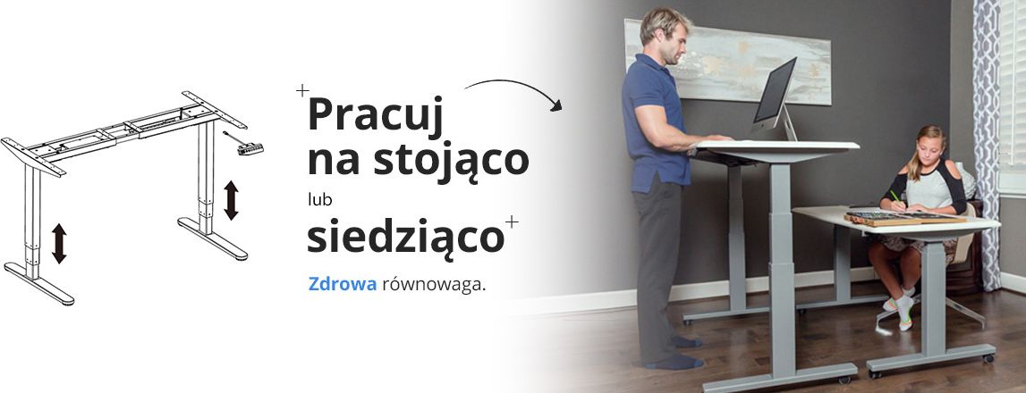 Regulacja wysokości, pracuj na stojąco lub siedząco