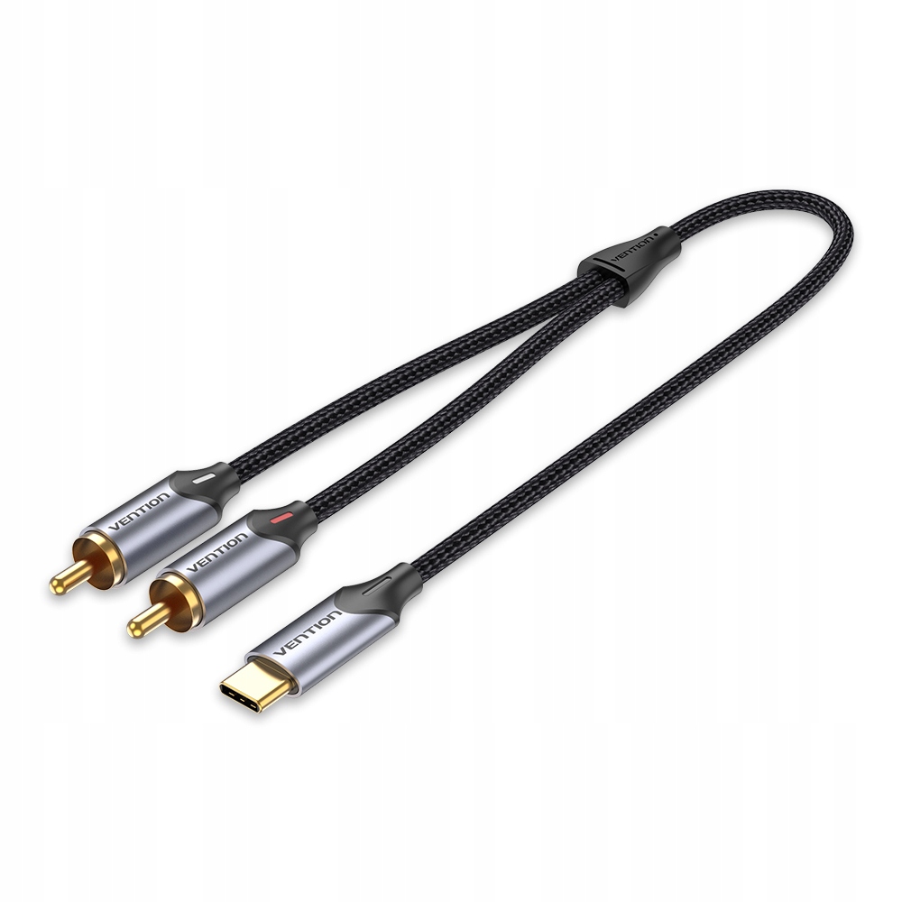 Kabel Audio USB-C na 2RCA męski 1m – Doskonała jakość dźwięku w Twoim systemie audio