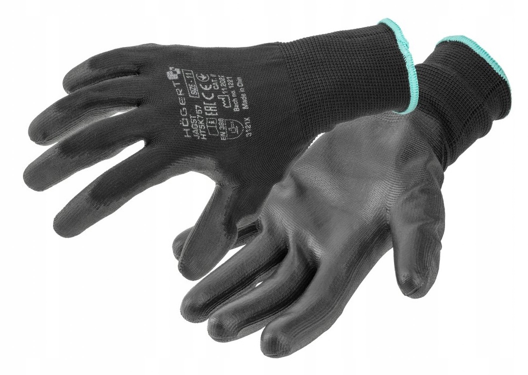 Rękawice ochronne poliuretanowe HOGERT JAGST czarne - ROZMIAR 10
