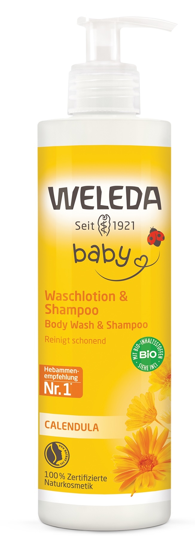 WELEDA Calendula Baby Szampon i płyn do mycia ciała z nagietkiem – Delikatna pielęgnacja dla niemowląt