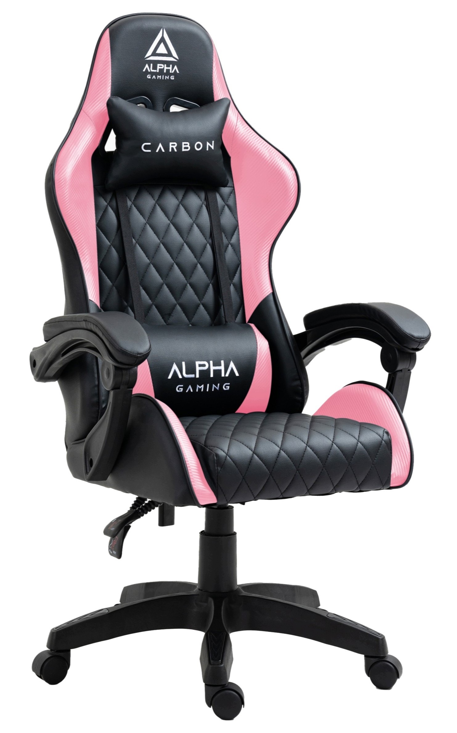Fotel Gamingowy Alpha Gaming Carbon Różowy – Komfort i Styl w Twoim Pokoju