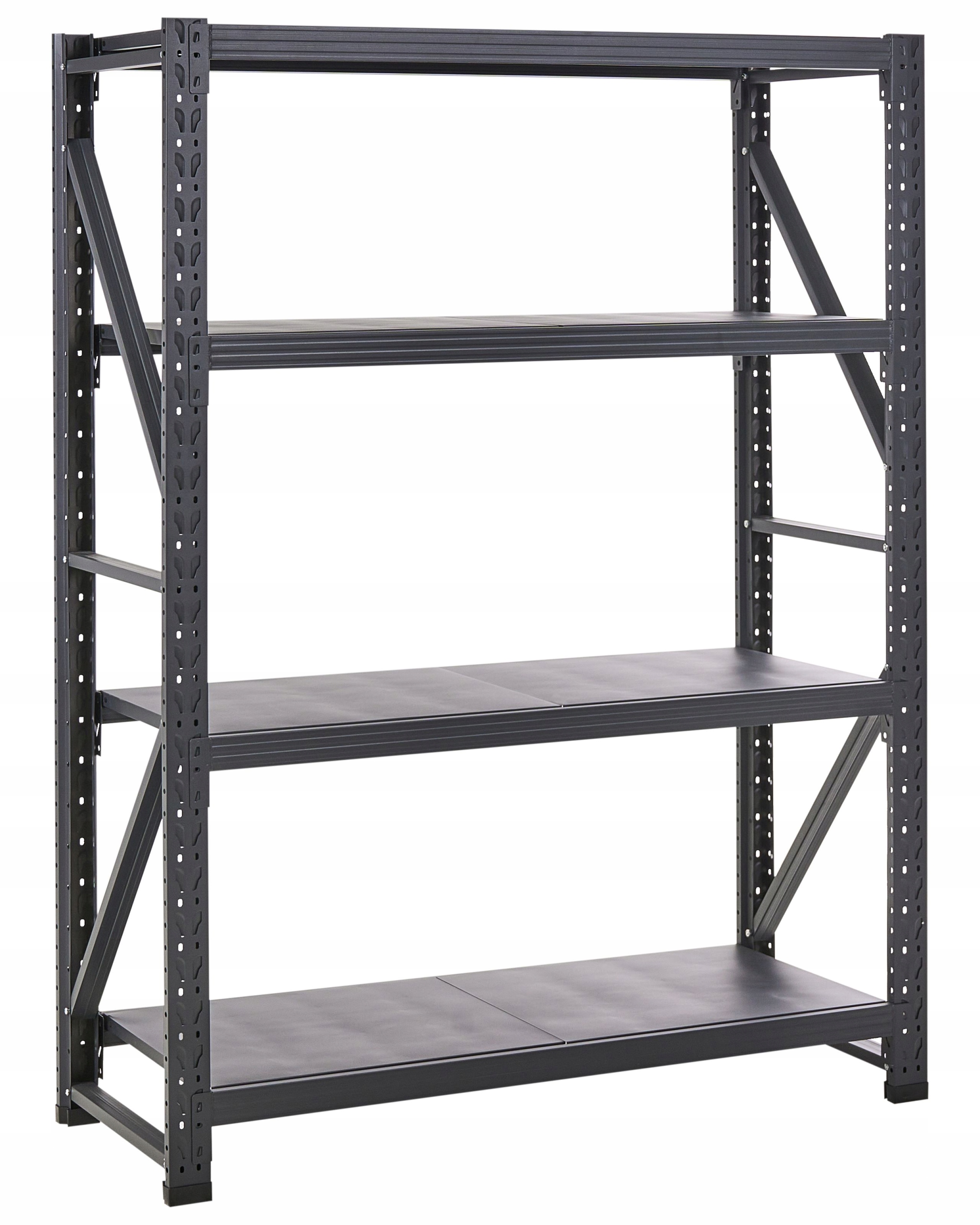 Regał magazynowy FIUGGI Metal 150 cm 60 cm Czarny – Idealne rozwiązanie do przechowywania