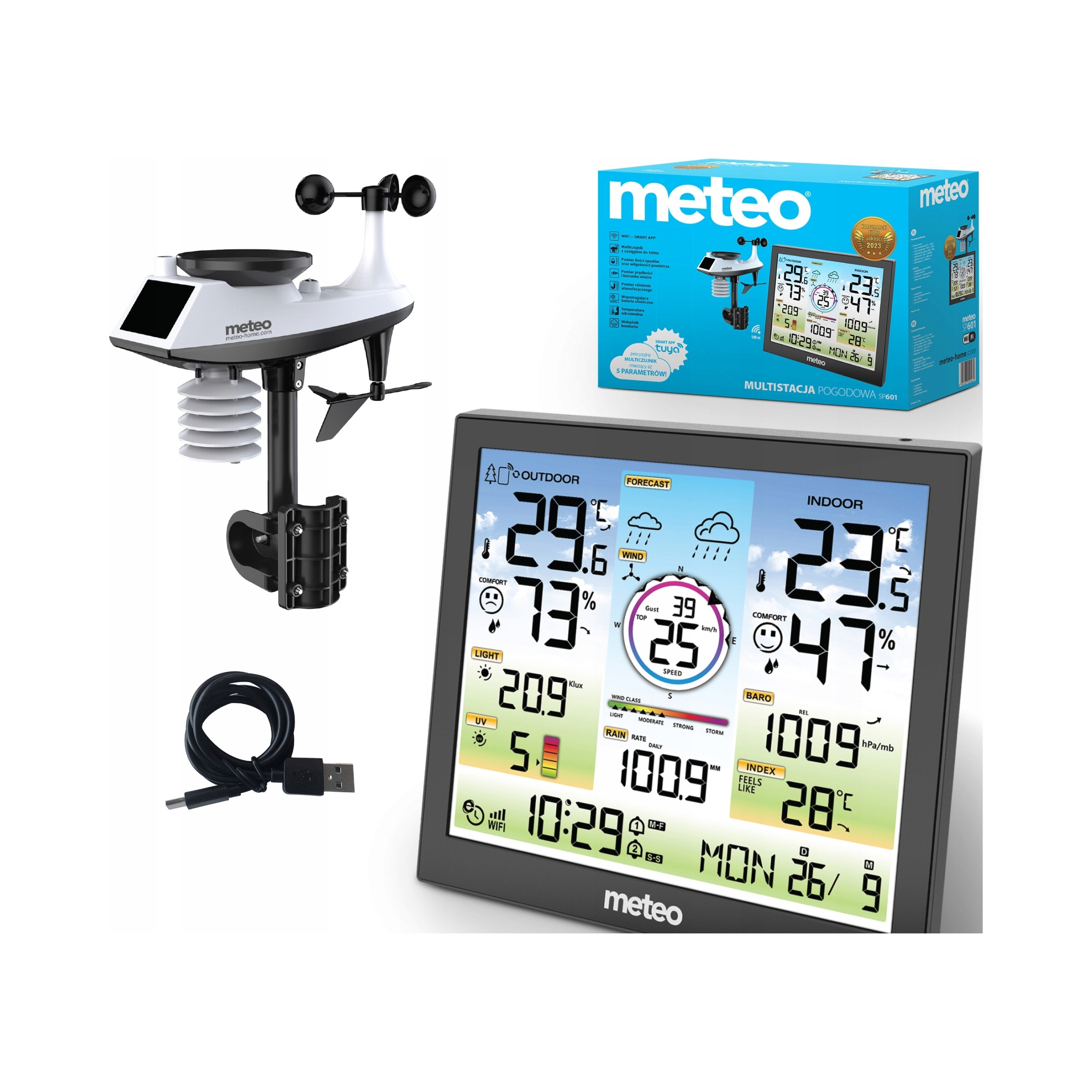 Stacja Pogodowa POGODY Bezprzewodowa METEO SP601 – Twój osobisty meteorolog