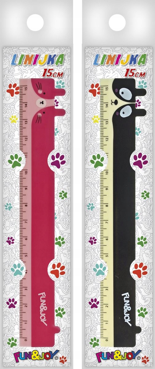 Linijka plastikowa 15 cm zwierzątka mix – Idealny przybór do szkoły