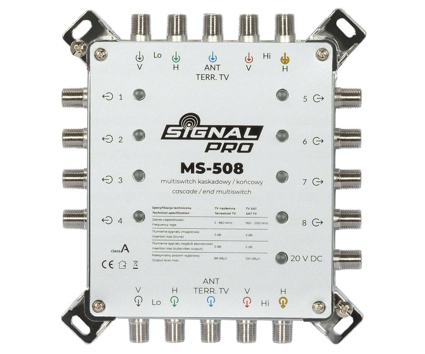 Multiswitch Przelotowy MS-508 5 WEJŚĆ / 8 WYJŚĆ – Idealne rozwiązanie dla instalacji RTV-SAT