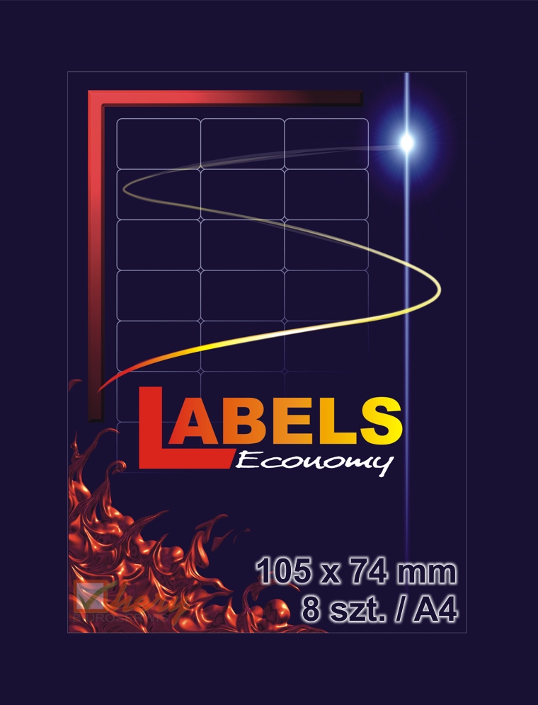 Wymiary i ilość etykiet w opakowaniu