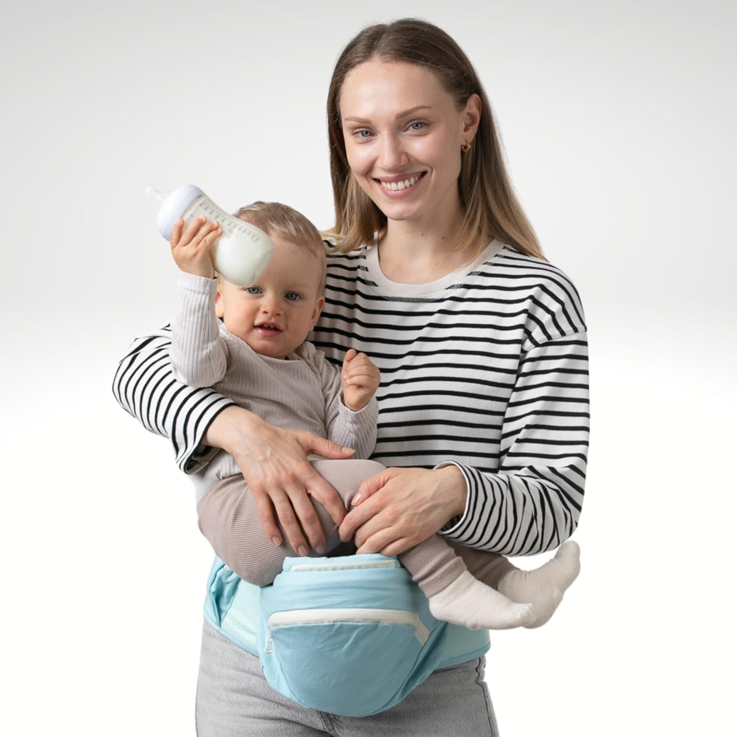 Nosidełko dla Dziecka 9w1 Nosidło Ergonomiczne Biodrowe 100% Bawełna Opcje noszenia Brak informacji Na boku Na plecach Przodem W pozycji leżącej