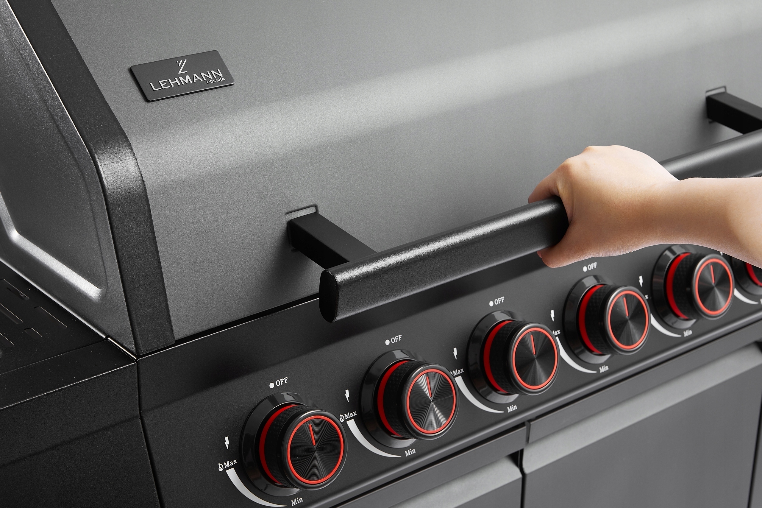 Grill gazowy Ogrodowy ŻELIWNY LEHMANN 6+1 nierdzewny 21 kW +szafka na butlę Waga 48.5 kg
