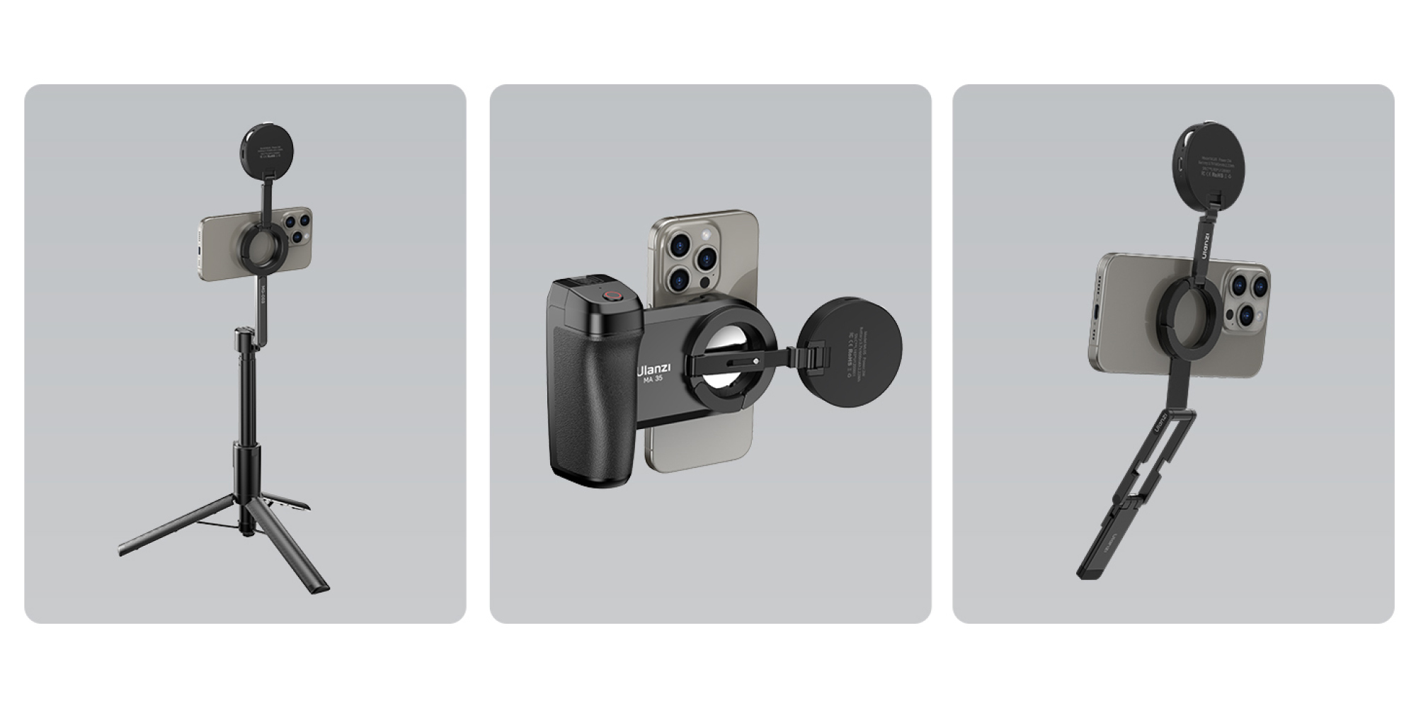 width=100% Lampa LED Ulanzi ML05 Magsafe - WB (2500 K - 9000 K), biała