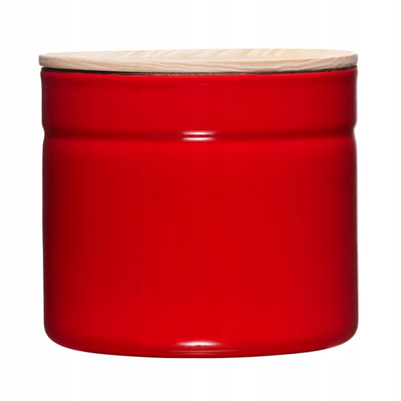 Riess - Pojemnik kuchenny z drewnianą pokrywą 1,3l Fresh Tomato – Idealny do przechowywania żywności