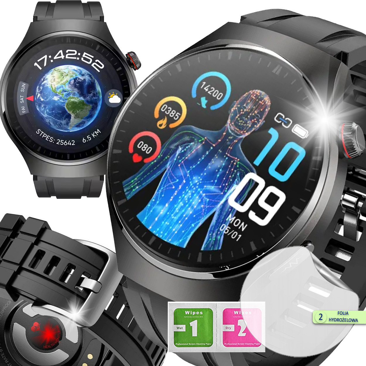 Smartwatch Rubicon RNCF32 – Nowoczesny zegarek z funkcją glukometru