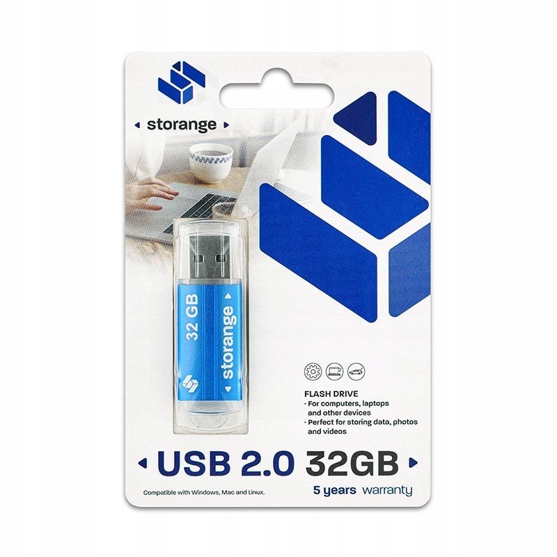 Basic 32 GB USB 2.0 Niebieski – Niezawodna pamięć przenośna