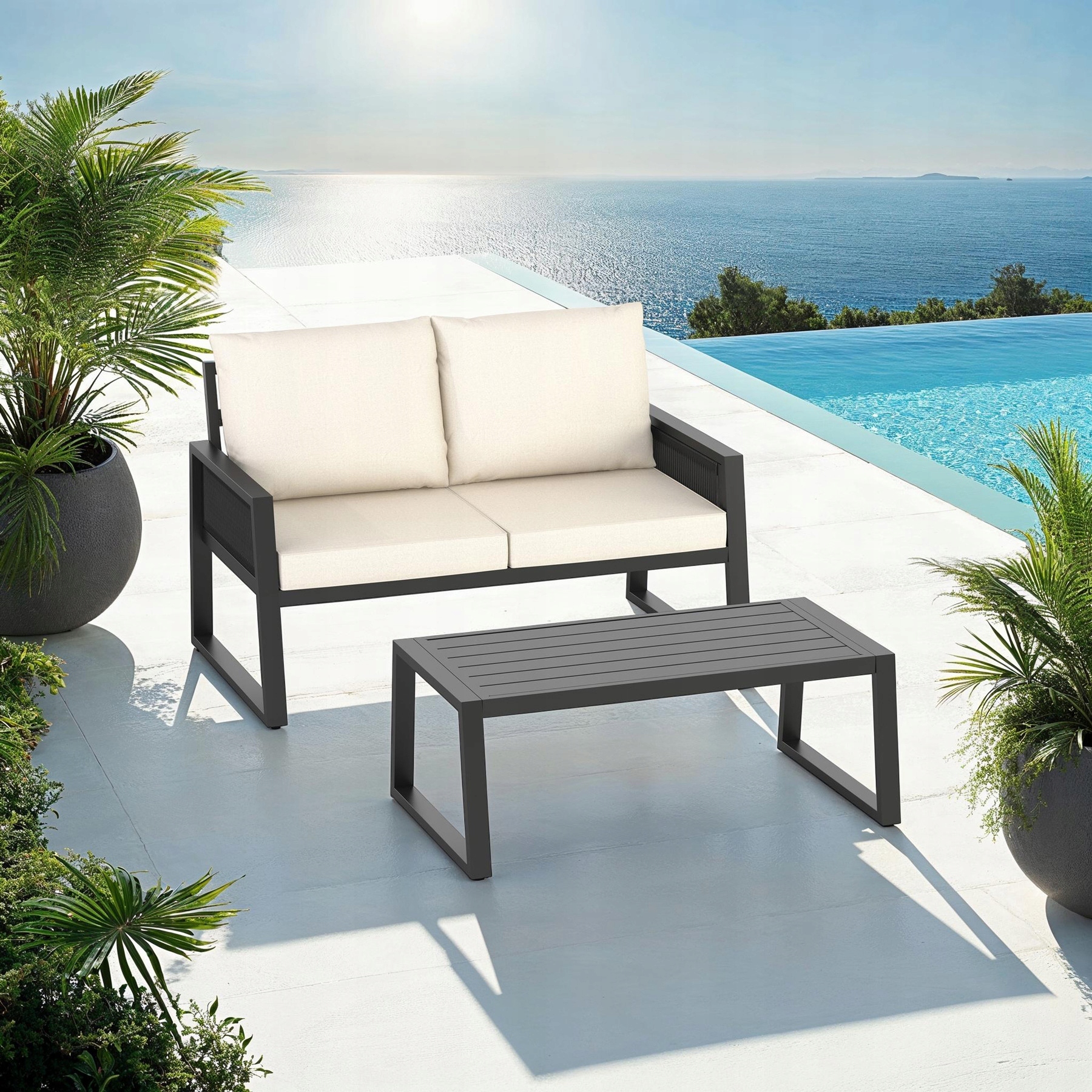 Zestaw wypoczynkowy ogrodowy Captive w stylu Rope – Komfort i elegancja w Twoim ogrodzie