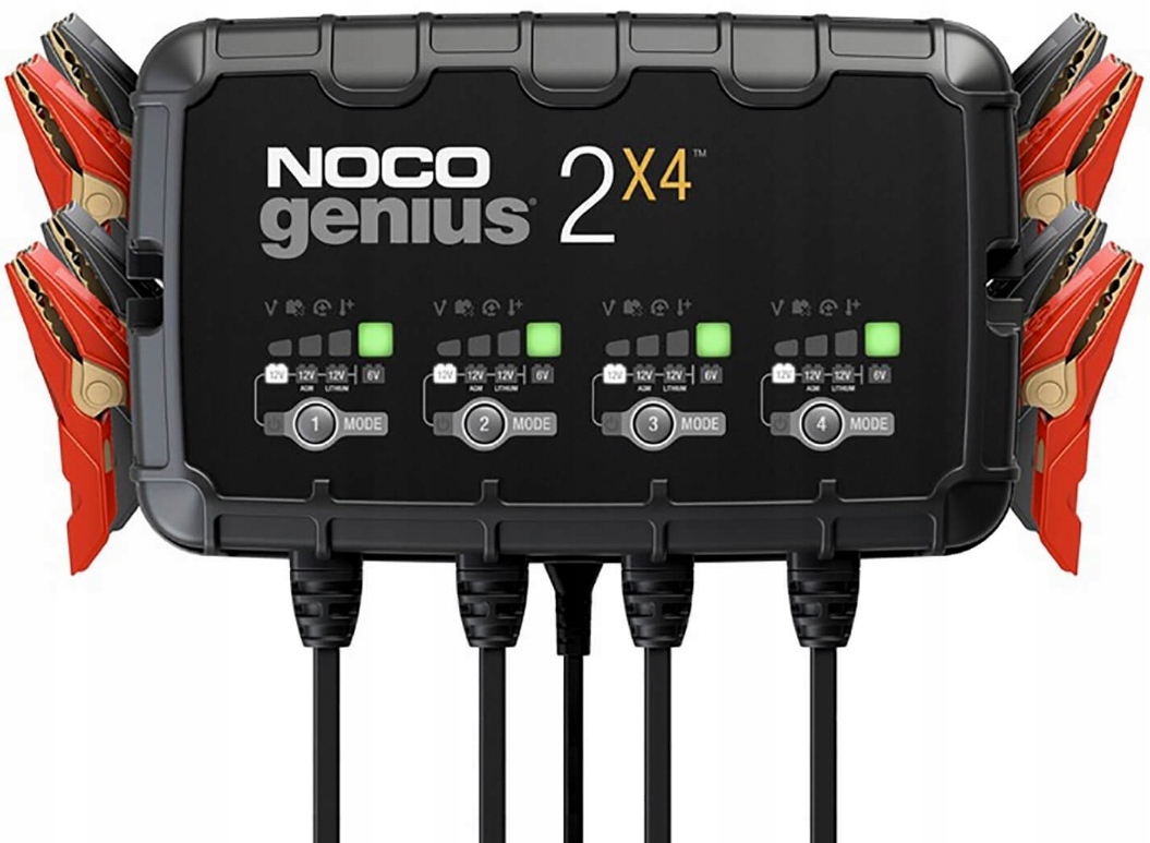 Ładowarka NOCO GENIUS2X4 8A – Wydajne ładowanie dla wielu pojazdów