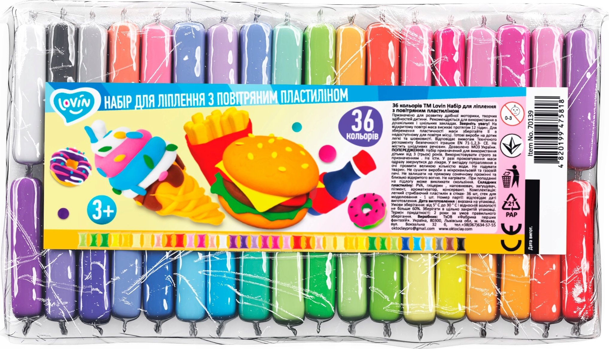 PrzydaSie Zestaw z lekką plasteliną piankolina 36 kolorów – Kreatywna zabawa dla dzieci