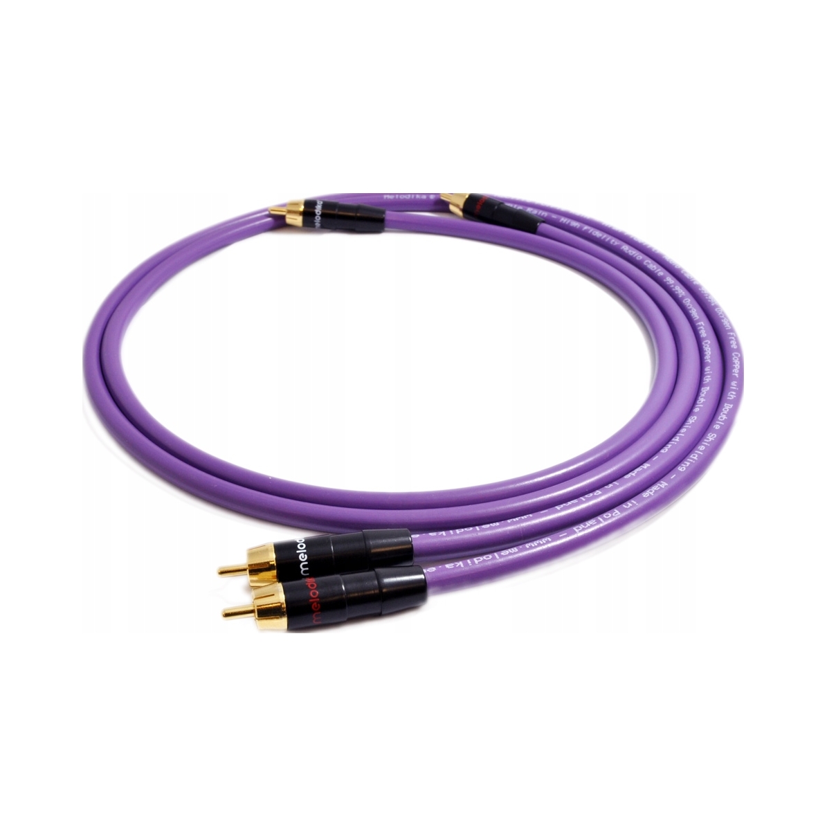 Wysokiej jakości przewód audio 2xRCA - 2xRCA