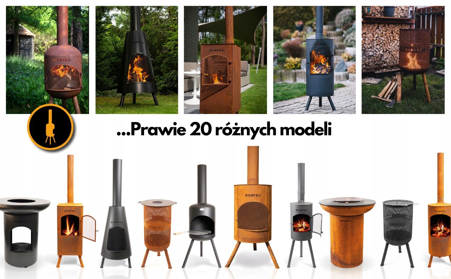 Wbudowany obrotowy ruszt do grillowania