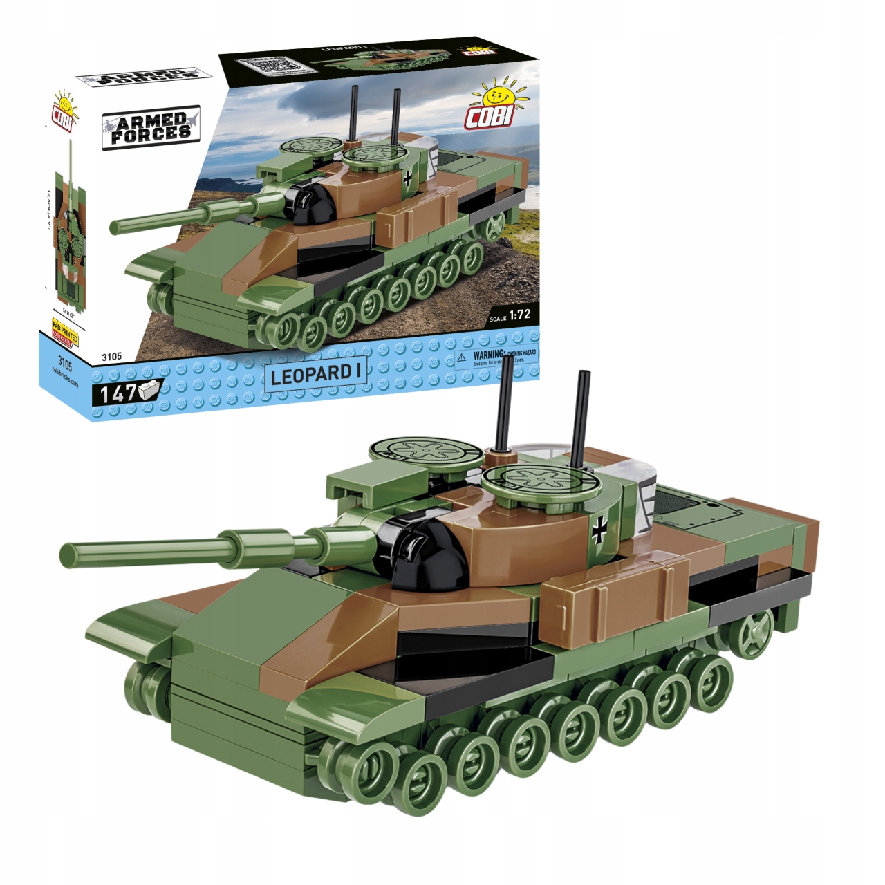 KLOCKI COBI 3105 Czołg Leopard 1 Armed Forces – Kreatywna zabawa dla dzieci