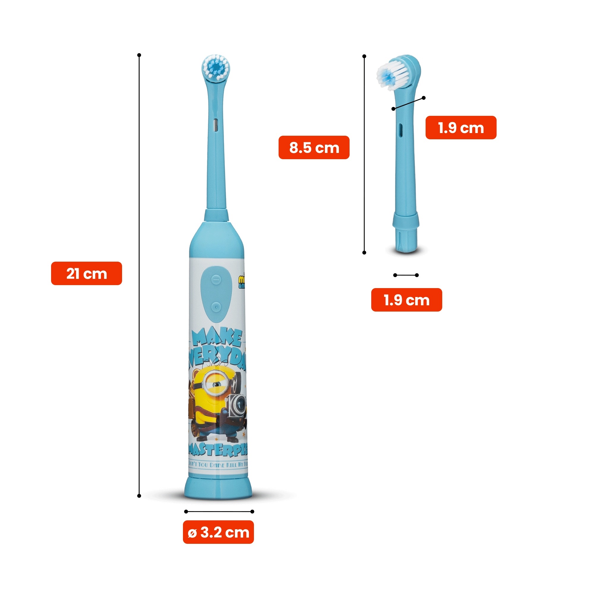 Oscylacyjna szczoteczka dla dzieci Minionki niebieska – radość z codziennej higieny