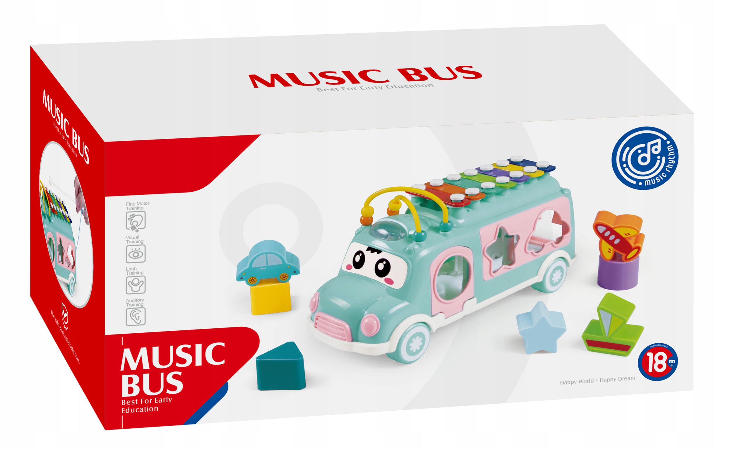 Interaktywny sorter klocków i cymbałki w jednym