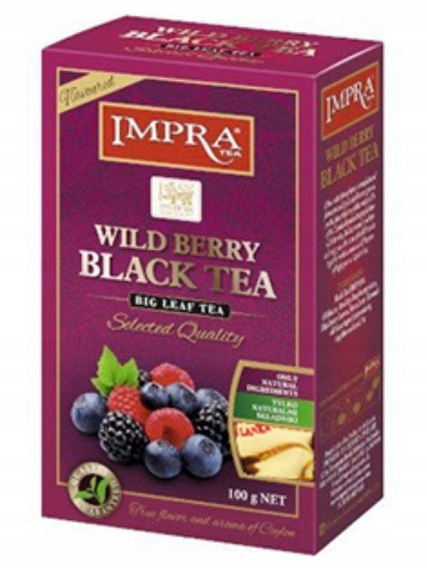 Herbata czarna liściasta owoce leśne Wild Berry sypana mieszanka z owocami z Sri Lanki Impra 100g – Wyjątkowy smak i aromat