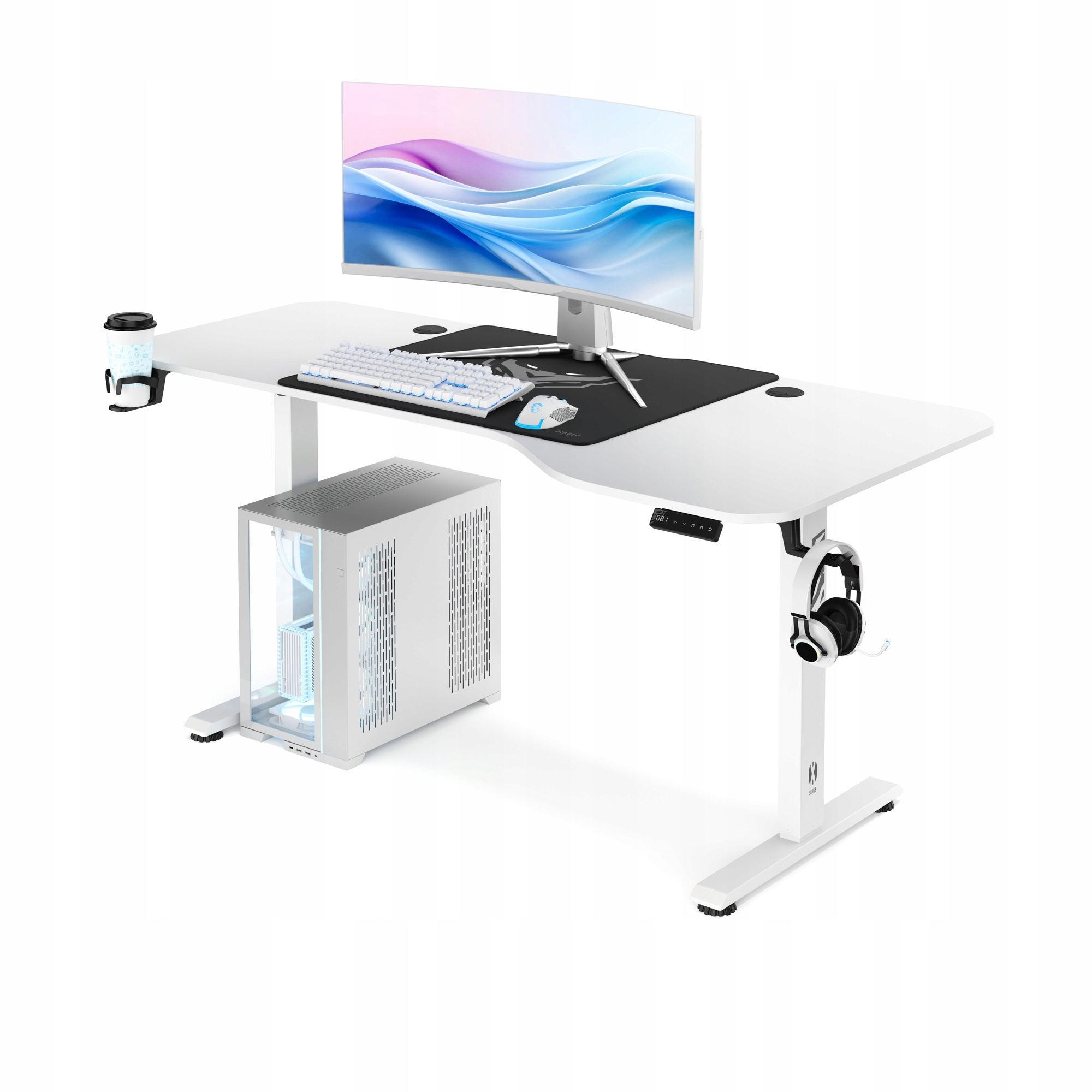 Biurko z regulacją wysokości DIABLO X-TENSIO 1600 – Ergonomia i styl w Twoim biurze