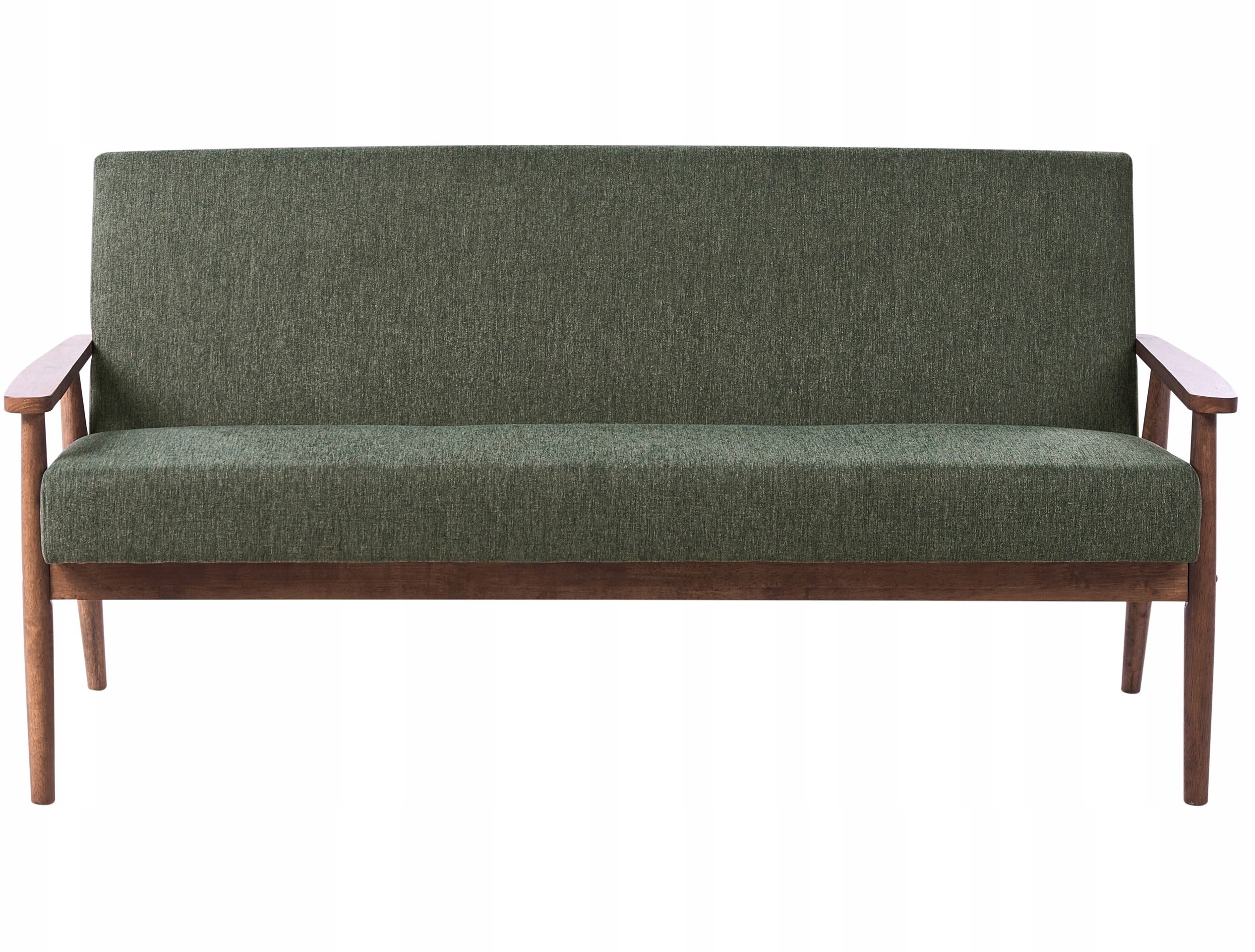 Sofa dla 3 osób ESRUM Ciemny brąz/ zielony* – Komfort i styl w Twoim wnętrzu