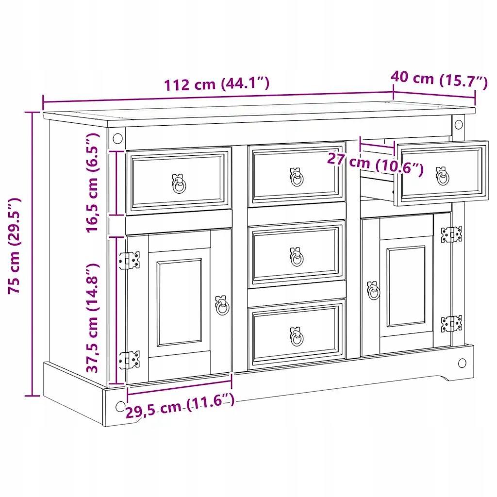 Wymiary i pojemność – 112 x 40 x 75 cm