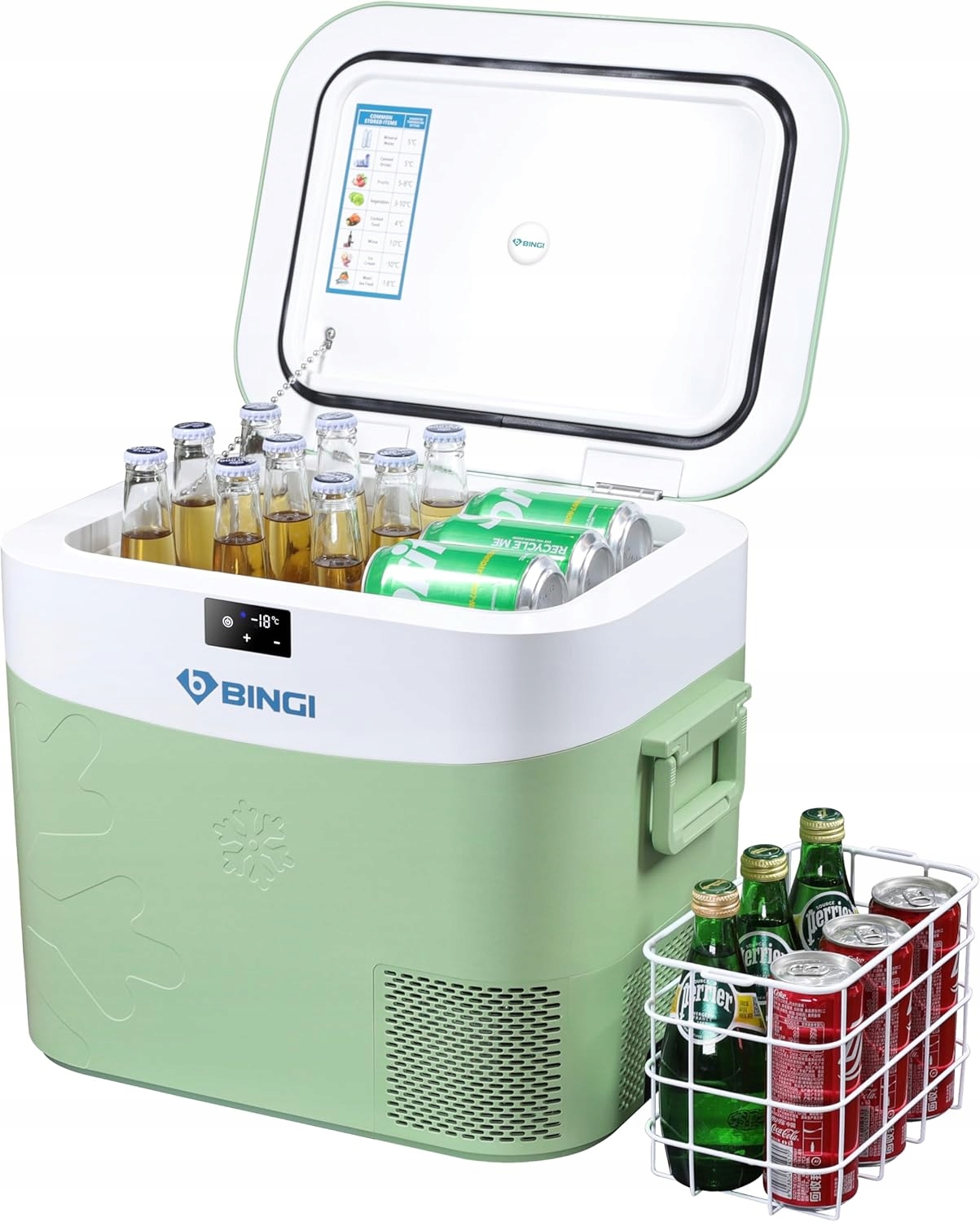 Bingi 22 l Elektryczna lodówka przenośna 12 V/24 V/220 V – Idealne rozwiązanie na każdą podróż