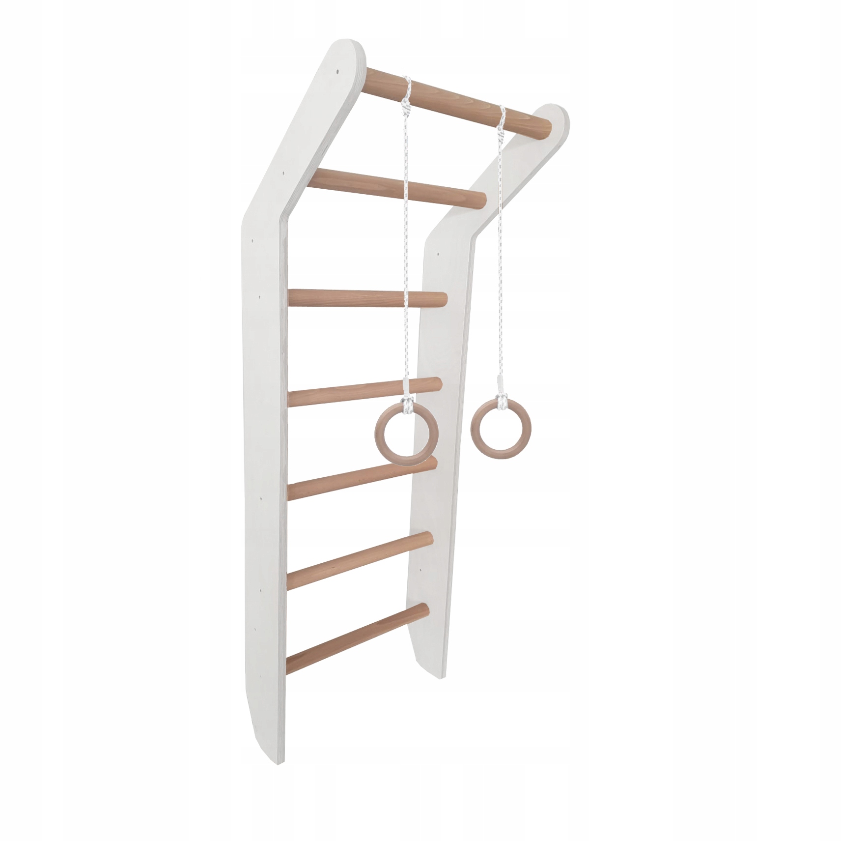 Drabinka gimnastyczna drewniana Toddler biała – Idealna do aktywnej zabawy